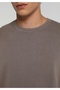 Relaxed Fit Round Neck Plain Men's Brown Sweater - 4