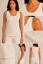 Women's Contrast Ribbed Wide Strap Ribbed Stretchy Regular Tank Top - 6
