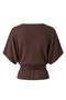 Brown Wes Bat Sleeve Belted Sweater - 6