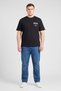 Men Crew Neck Short Sleeve Graphic Print T-Shirt, Black - 2