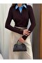 Women's Corsman Knitwear High Collar Buttoned Front Blouse - 2
