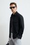 Eliot Men's Slim Shirt Jacket Regular Fit Black - 2