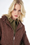Quilted Short Jacket Brown - 7