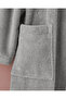 Modern Line Cotton Bathrobe S-M Dark Gray - 3