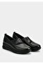 Black Leather Women's Shoes - 2