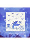 9PCS 5.1inch Sea Animal Stencils Set for Painting – Reusable Ocean Theme Drawing Templates for Wall - 2