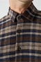 Long Sleeve Regular Fit Plaid Wool Flannel Lumberjack Winter Shirt - 5
