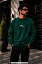 Men's Minimalist Mountain Landscape Printed Cycling Round Neck Casual Sweatshirt