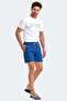 Kalidas in Men's Pocketed Swim Shorts Saks Blue Swimwear - 6