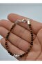 4mm Tiger's Eye and Pearl Bracelet - Multicolor - - 2