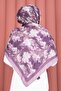 Premium Floral Patterned Shawl Series Plum - 3