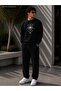 Men's Explore More Mountain Printed Crew Neck Regular Fit Men's Tracksuit Set /Straight Leg Bottom
