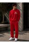 Men's Explore More Mountain Printed Crew Neck Regular Fit Men's Tracksuit Set /Straight Leg Bottom