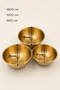 3-Piece Gold Steel Mixing Bowl Set with Measurement Indicators Kitchen Preparation Bowl - 4