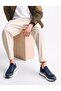 Genuine Leather Knitwear Navy Blue Men's Sneaker Shoes - 2