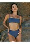 Striped Marine Bikini Navy Blue - 3
