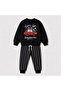 Boy's Car Printed Striped Pants Long Sleeve Top and Bottom Set