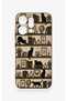 Oppo Reno 14 Compatible Vintage Black Cat Patterned Silicone Case - 2
