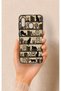 Samsung A20-A30 Compatible Vintage Black Cat Patterned Silicone Case