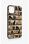 iPhone 11 Pro Max Compatible Vintage Black Cat Pattern Silicone Case - 2