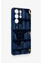 Samsung S21 Ultra Compatible Night Themed Bookshelf Patterned Silicone Case - 3
