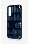Samsung A56 Compatible Night Themed Bookshelf Patterned Silicone Case - 4