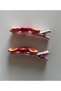 Pack of 2 Pink Color Floral Crocodile Teeth Buckles for Girls - 4