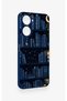 Vivo Y18 Compatible Night-Themed Bookshelf Patterned Silicone Case - 4