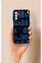 Samsung M13 Compatible Night Themed Bookshelf Patterned Silicone Case