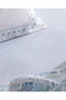 Vions King Size 100% Cotton Karde Printed Bed Sheet Pique Set - Blue - 6