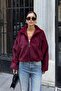 Women's Stand Collar Faux Fur Jacket - 3