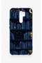 Redmi 9 Compatible Night-Themed Bookshelf Patterned Silicone Case - 2