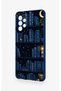Samsung A52 Compatible Night Themed Bookshelf Patterned Silicone Case - 4