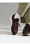 Sage Model Genuine Leather Handmade Brown Knitwear Sneaker Shoes - 5