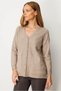 Women's V-Neck Long Striped Front Cardigan