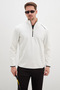 Printed Half-Zip High-Neck Sweatshirt - 6