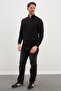 Ribbed Stand Collar Half Zipper Sweatshirt - 5
