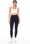 Women's Black Korean Leggings High Waist Stretchy Gathering Look Sporty and Casual Leggings - 2