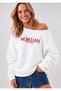 Montana Printed Oversized Women's Boat Neck Sweatshirt