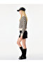 Long Sleeve High Neck Striped Knit Sweater - 4