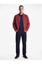 Pocketed Zippered Cotton Button Detailed Stand Collar Gabardine Shirt
