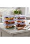 530093 Rectangular Storage Container with Blue Lid 330 Cc 6 Pieces
