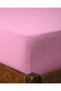 Pink Colored 100% Cotton Combed Elastic Bed Sheet 30-35 cm High Edge (Single - Double - King and King Size) - 5