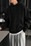 Men's Oversized Hooded Sweatshirt with Front Stitching Detail