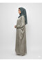 Pista Green Forest Satin Abaya | Rizqé Luxury Silk-Finish Modest Foil Print Wrap - 2
