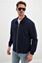 Zippered Polo Collar Pocket Jacket - 7