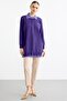 Double Jacket Look Rayon Cardigan Purple - 2
