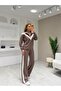 Textured Modal V-Neck Garnished Zipper Suit - 3
