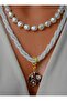 Necklace - White - - 3