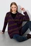 Houndstooth Patterned Blazer Cardigan Mürdüm - 2